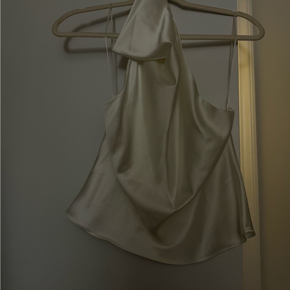 Zara Cream Satin Effect Halter - Picture 4 of 5
